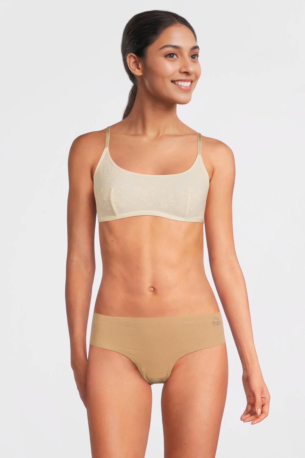 My Basic by After Eden seamless slip (set van 3) beige