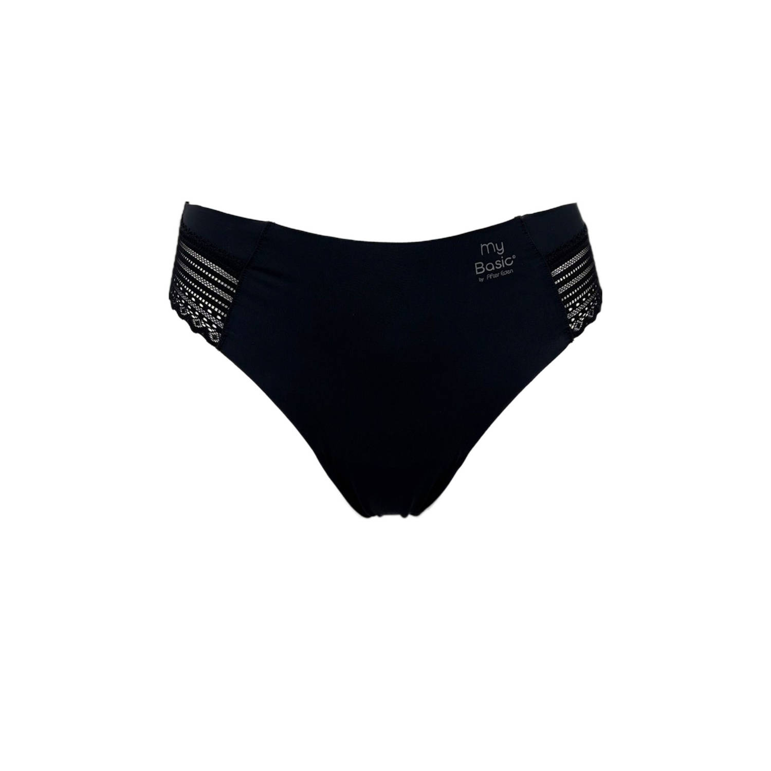 My Basic by After Eden naadloze string met kant (set van 3) zwart
