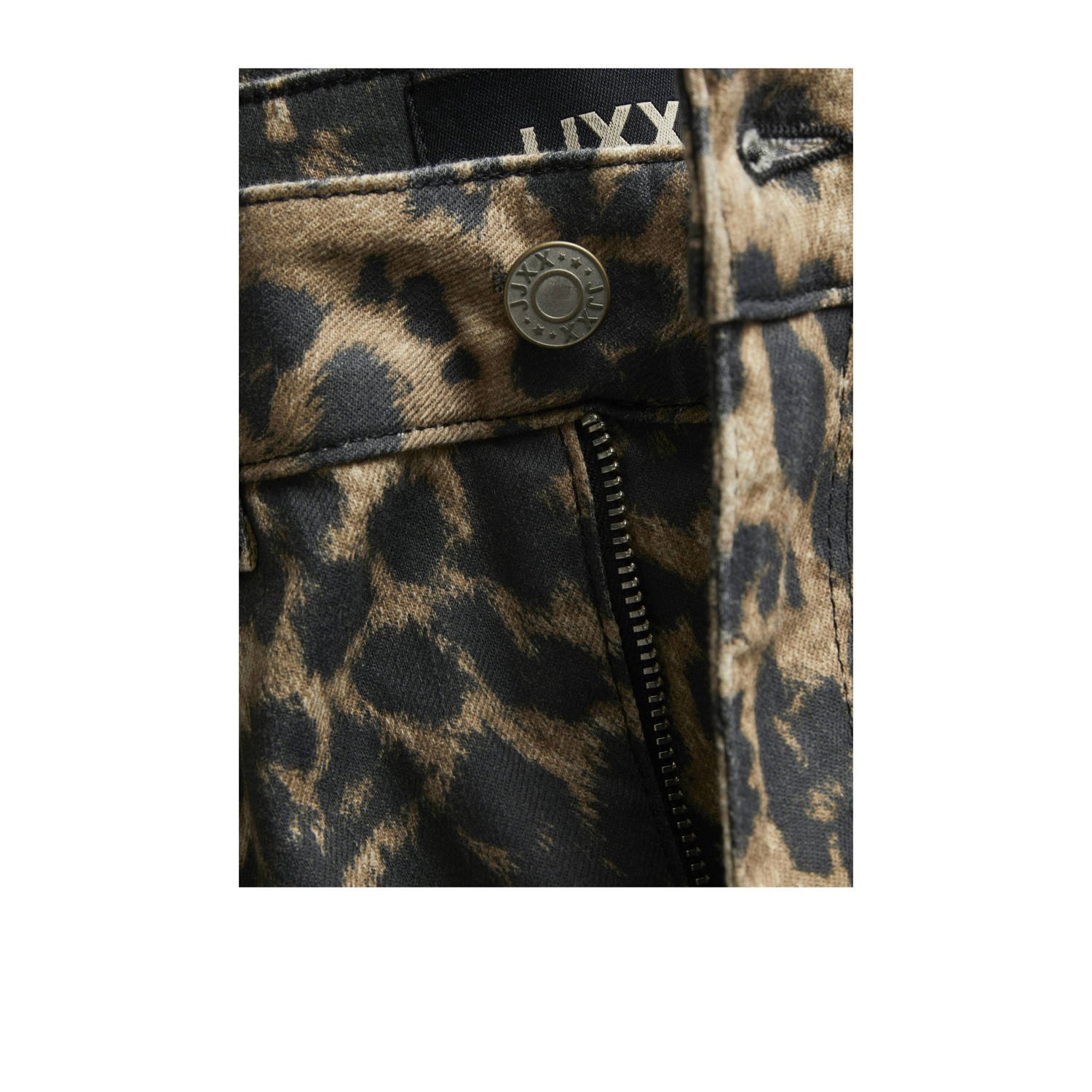 JJXX high waist wide leg jeans met panterprint