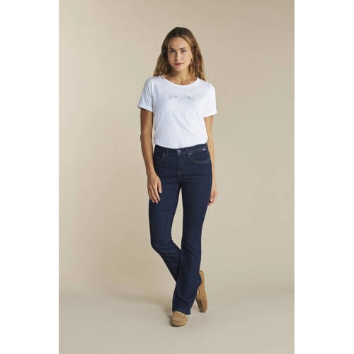 Red Button high waist flared jeans Babette dark blue denim afbeelding