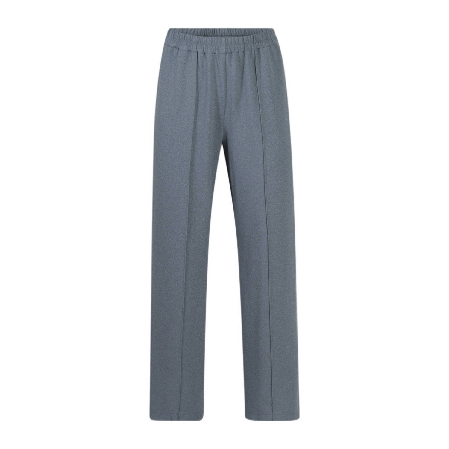 Shoeby high waist straight fit pantalon grijs