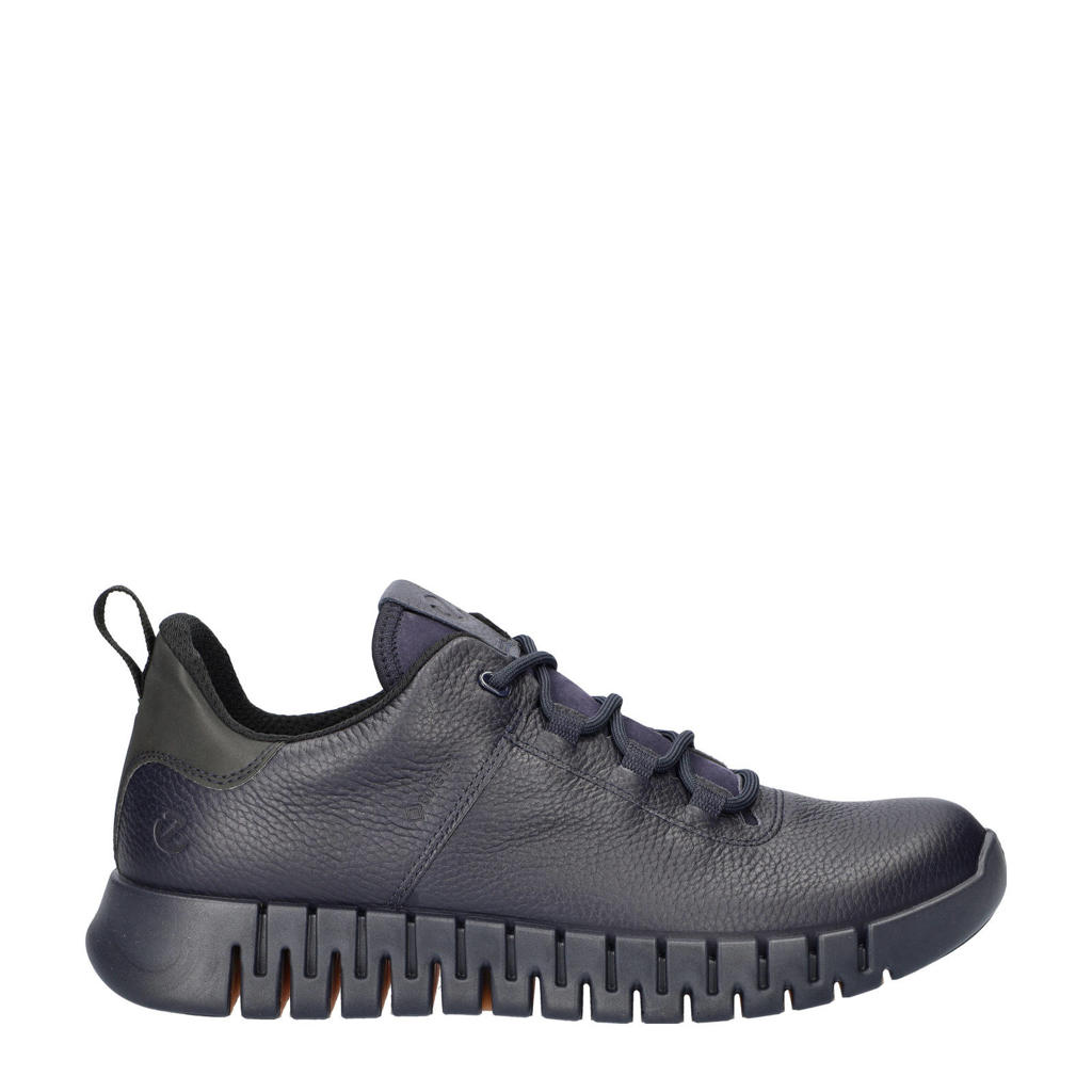 Ecco leren sneakers donkerblauw
