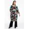 YOEK kimono met all over print zwart/blauw/oranje