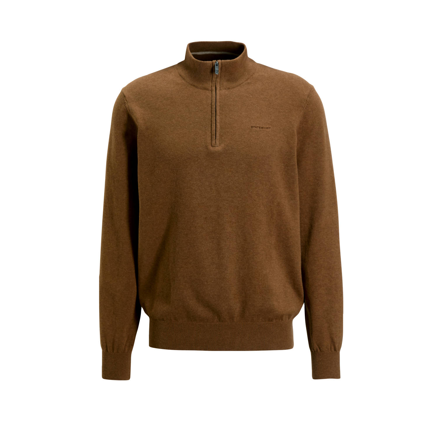 State of Art Half Zip Trui Hazelnut Bruin