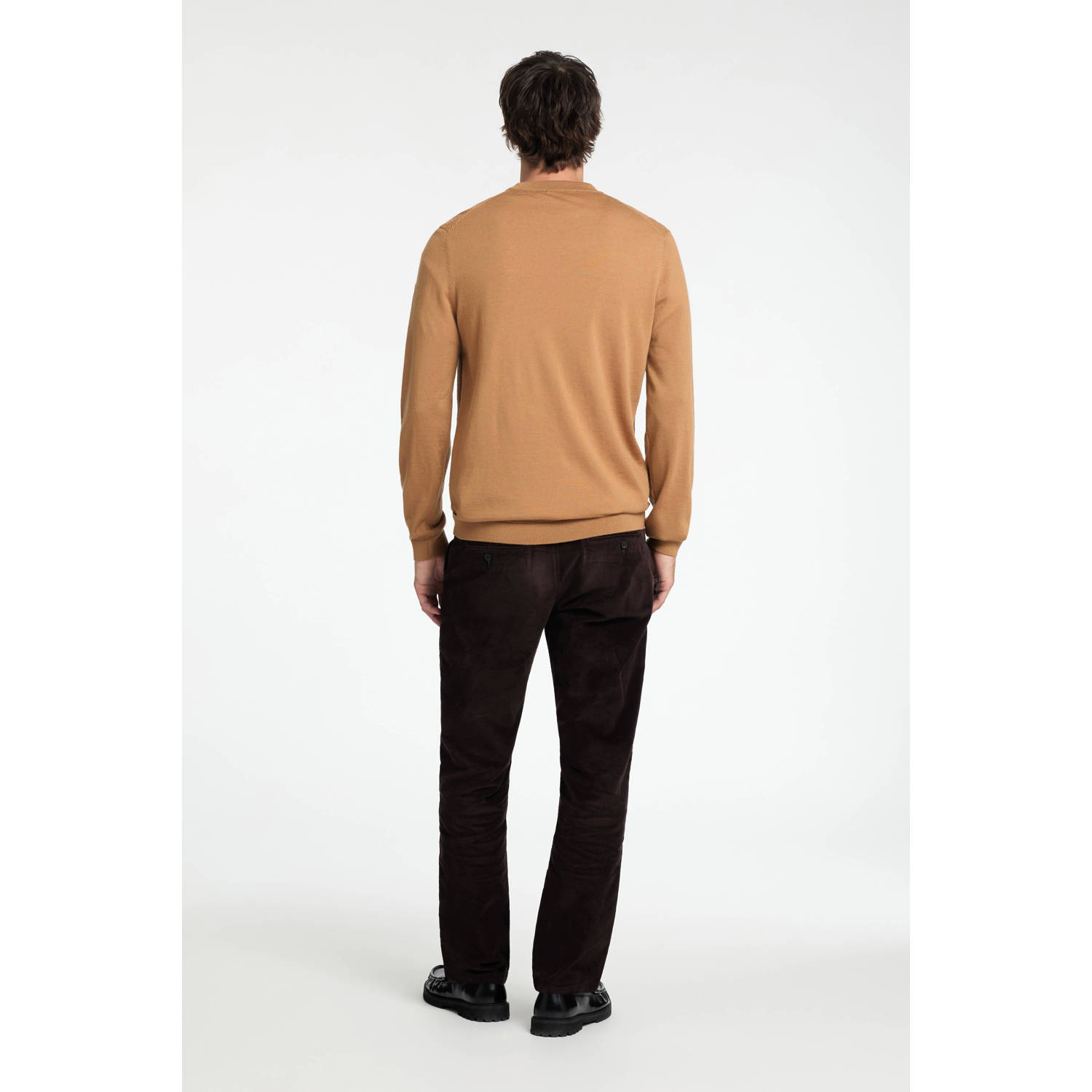 SELECTED HOMME wollen gebreide trui bruin
