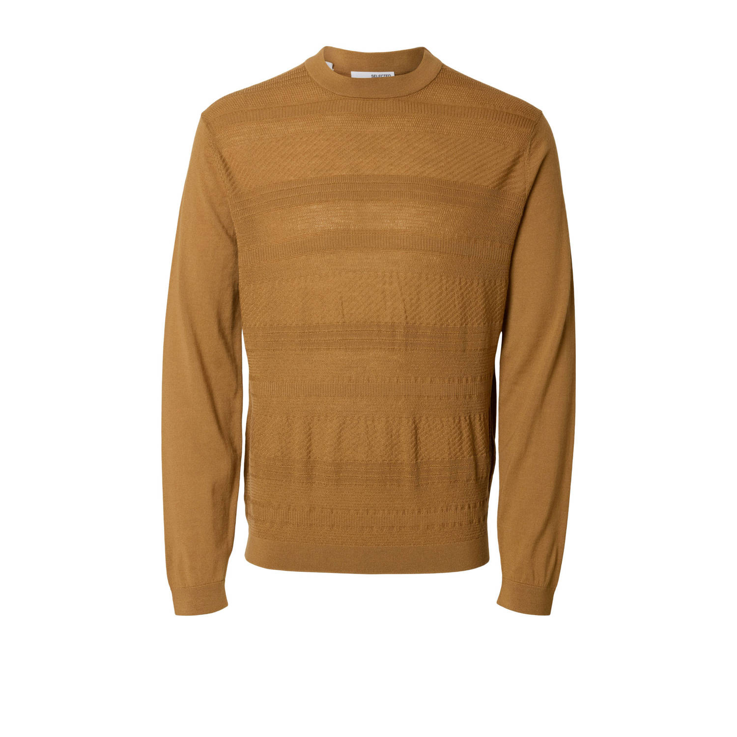 Selected Homme Wollen pullover met structuurmotief model 'TRAY'