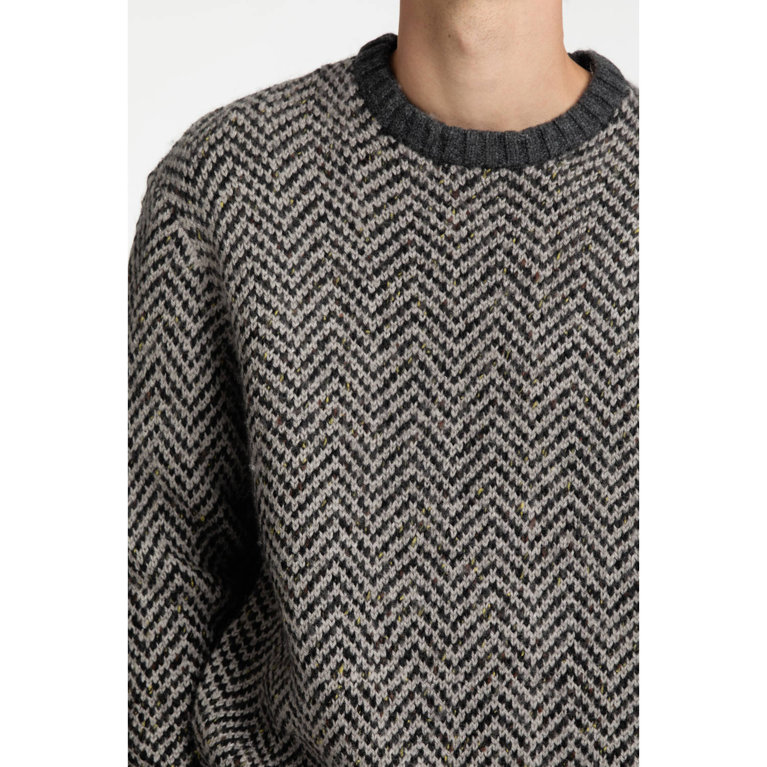 SELECTED HOMME wollen gebreide trui bruin