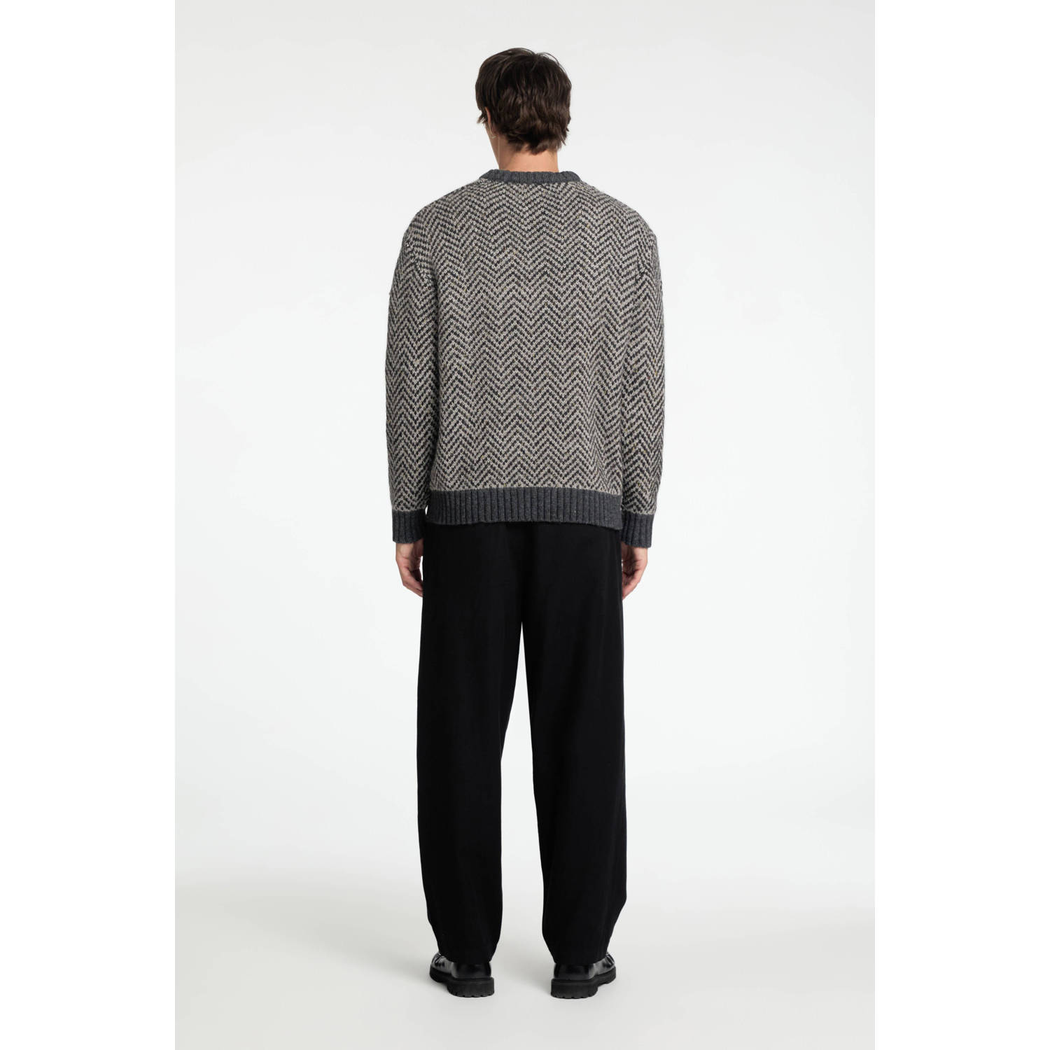 SELECTED HOMME wollen gebreide trui bruin