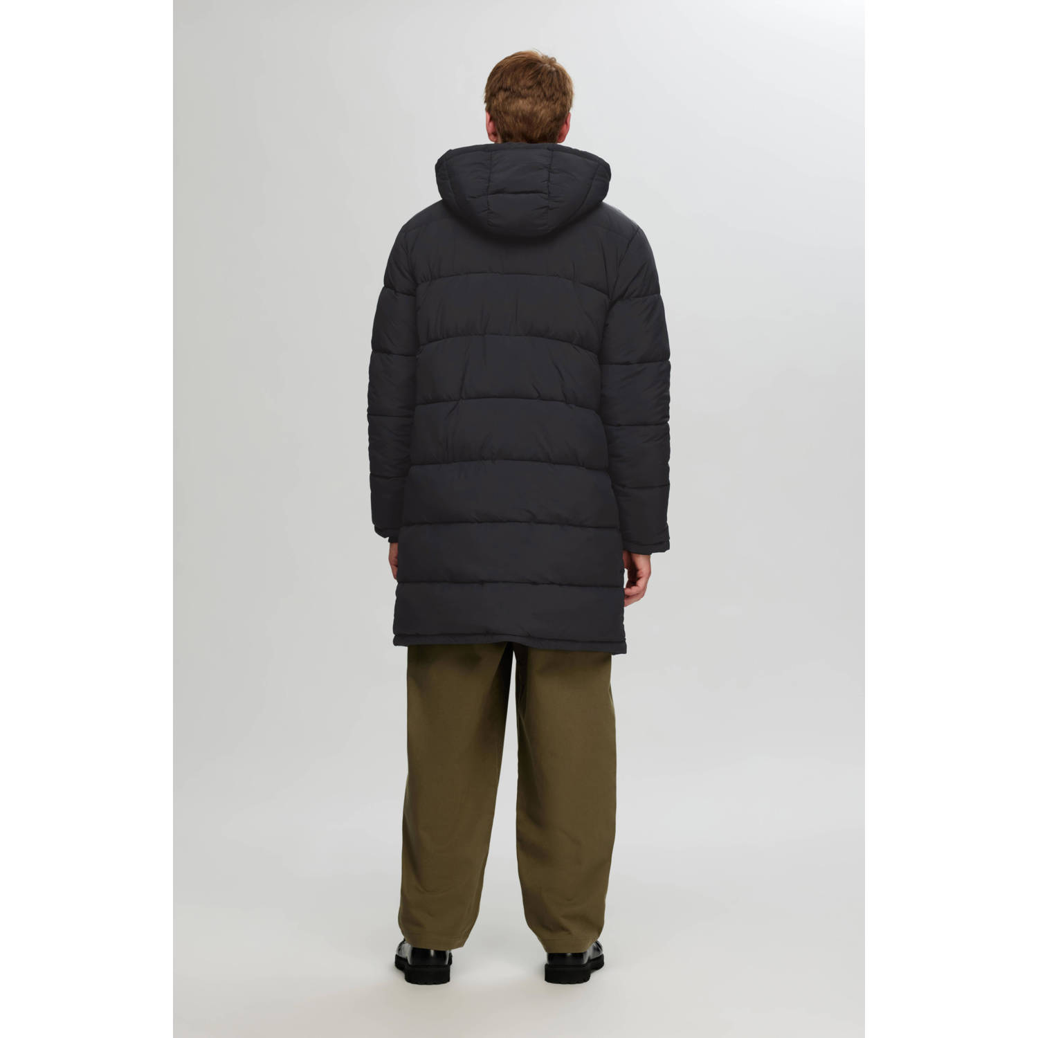 SELECTED HOMME gewatteerde jas SLHCOOPER zwart