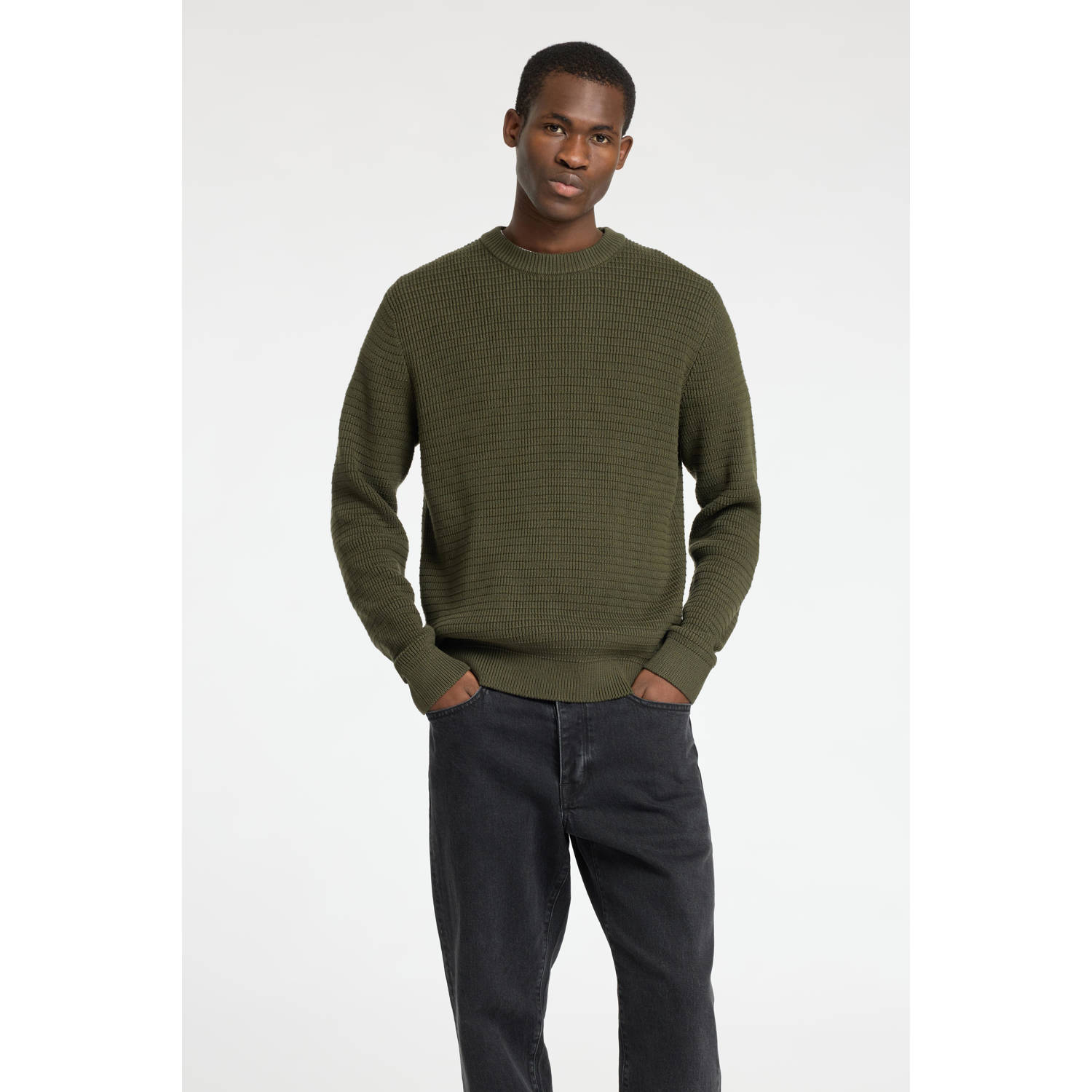 SELECTED HOMME gebreide trui groen