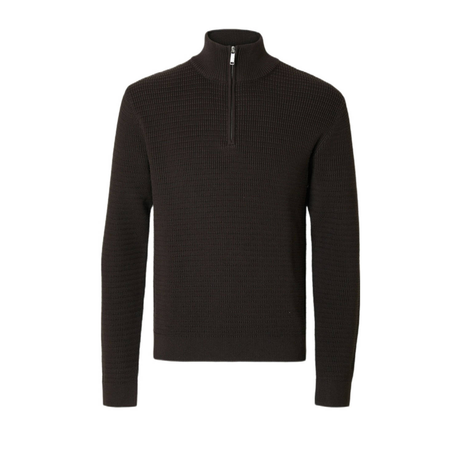 Selected Homme Gebreide pullover met opstaande kraag model 'THEO'