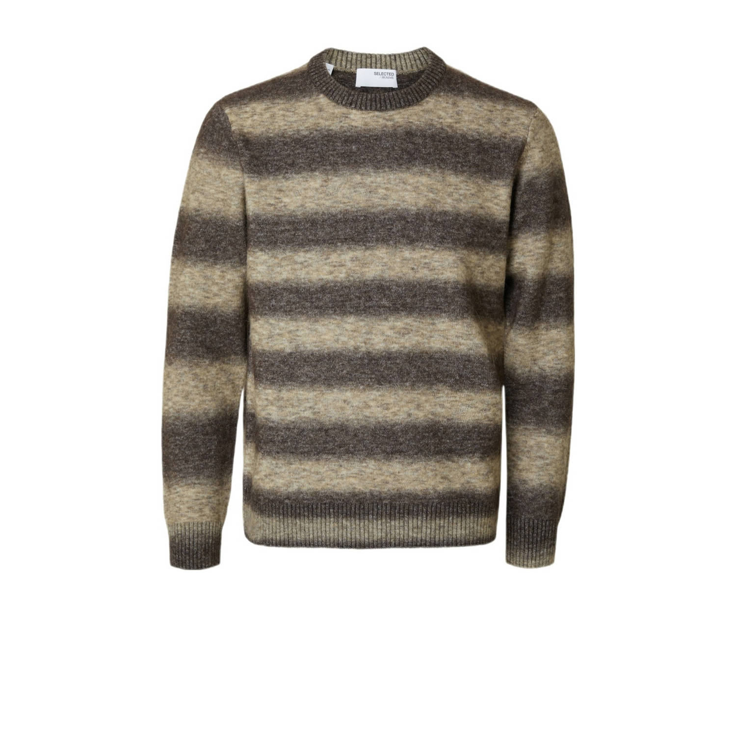 Selected Homme Gebreide pullover met ribboorden model 'RAI'