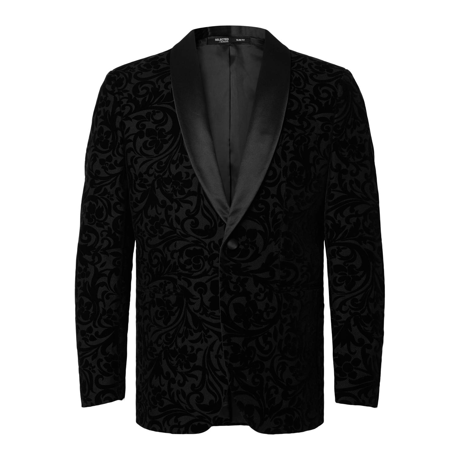 Selected Homme Slim fit 2-knoops colbert met sjaalkraag model 'EDDIE'