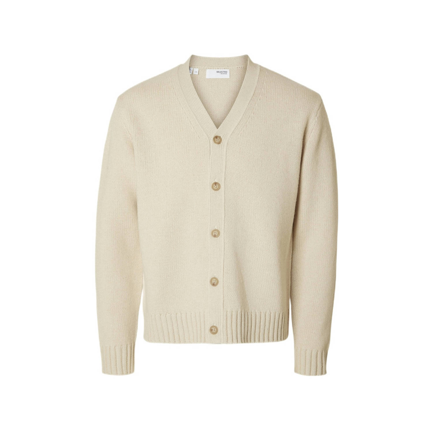 Selected Homme Wollen jack met V-hals model 'CODY'