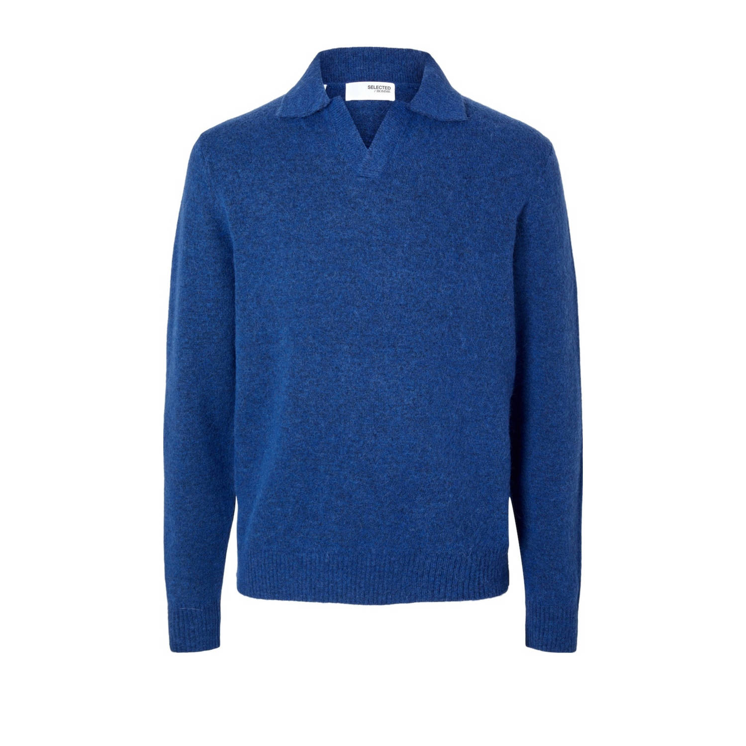 SELECTED HOMME wol gebreide trui SLHRAI blauw