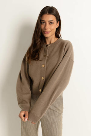 wollen vest bruin
