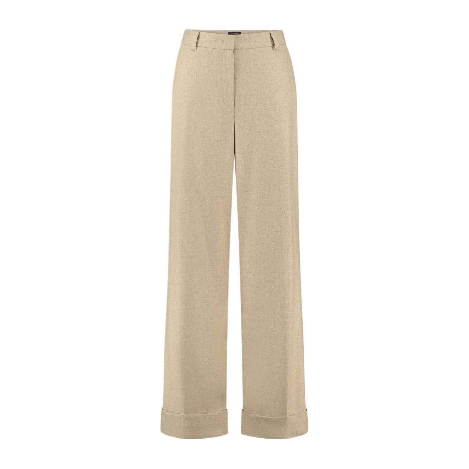 Claudia Sträter straight fit pantalon beige