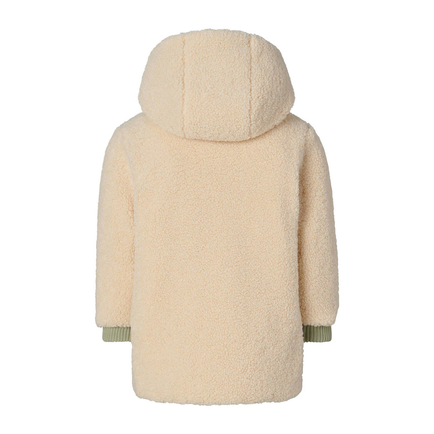 Noppies kids reversible teddy winterjas Jinbi groen beige