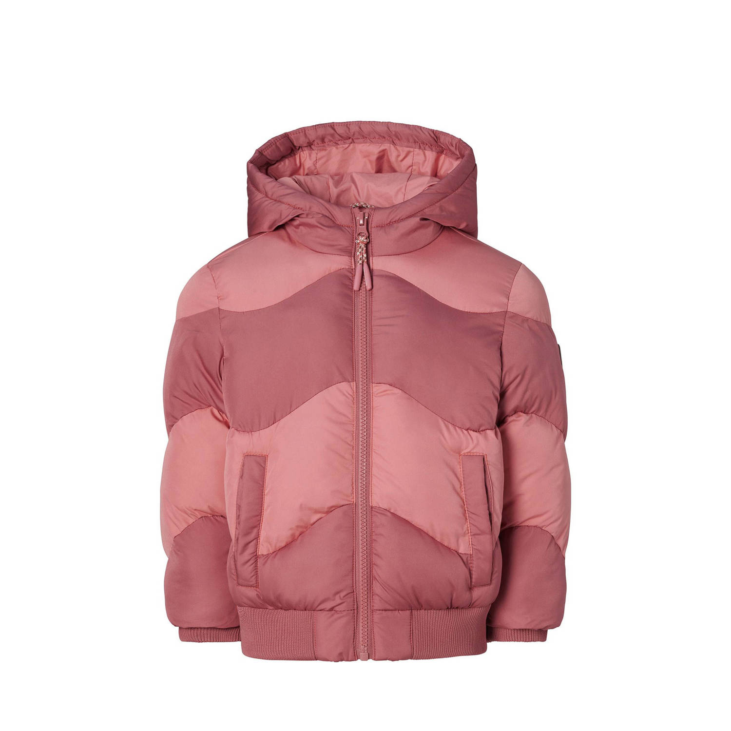 Noppies kids gewatteerde winterjas Jixi met all over print oudroze roze