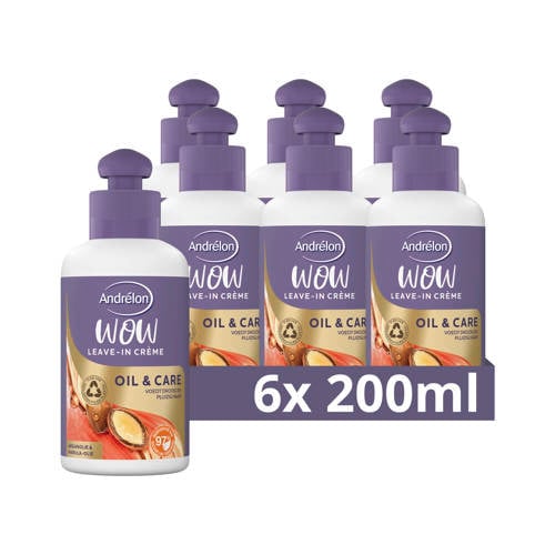 Wehkamp Andrélon Oil & Care WOW leave-in crème - 6 x 200 ml aanbieding