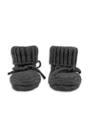 wollen baby slofjes antraciet
