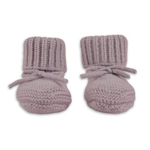 Lodger wollen baby slofjes lila afbeelding
