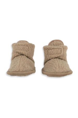 baby slofjes fleece beige