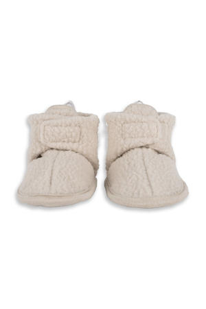baby slofjes fleece ecru