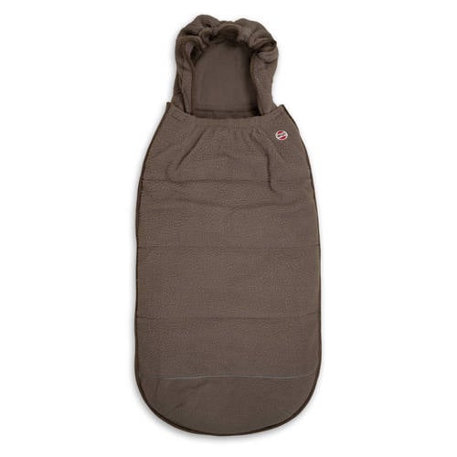 Lodger autostoel voetenzak teddy fleece bruin afbeelding