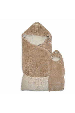 3-in-1 wikkeldeken Wrap Blanket Teddy lichtbruin 0-9 mnd