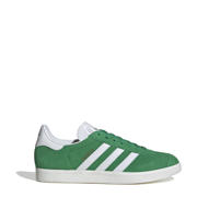 thumbnail: Groen en witte unisex adidas Originals Gazelle sneakers van suede/voering: mesh/voetbed: ortholite met veters en effen