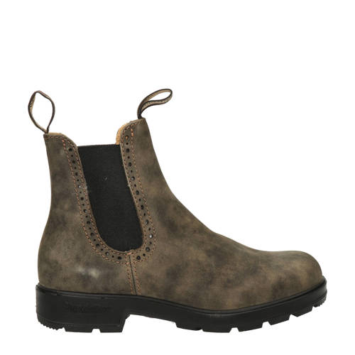 BLUNDSTONE Original High Top suède chelsea boots bruin afbeelding
