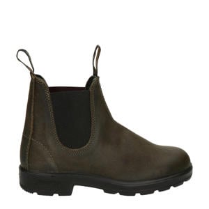 1615 suède chelsea boots olijfgroen