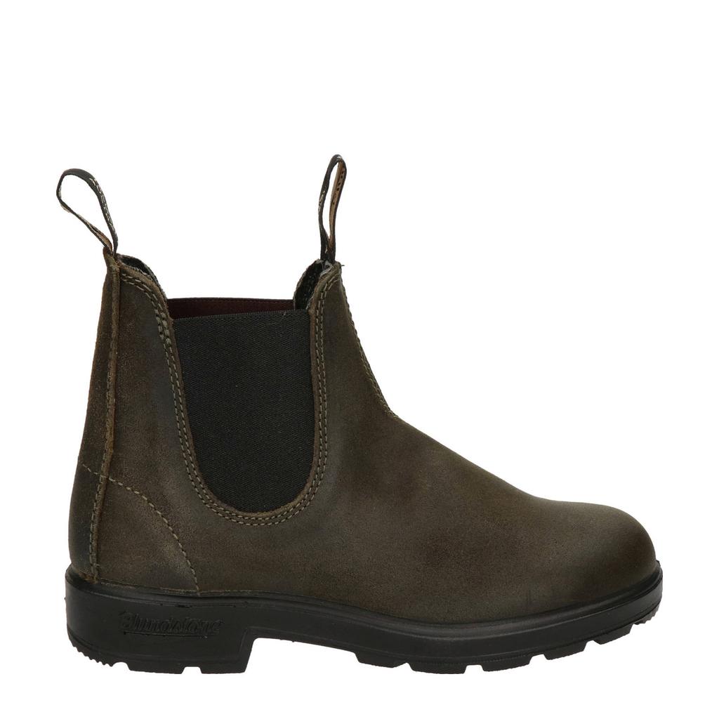 Olijfgroene heren Blundstone 1615 suède chelsea boots met elastische inzet