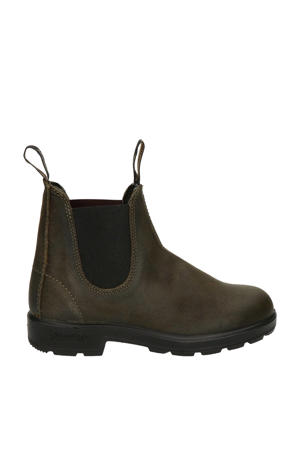 1615 suède chelsea boots olijfgroen
