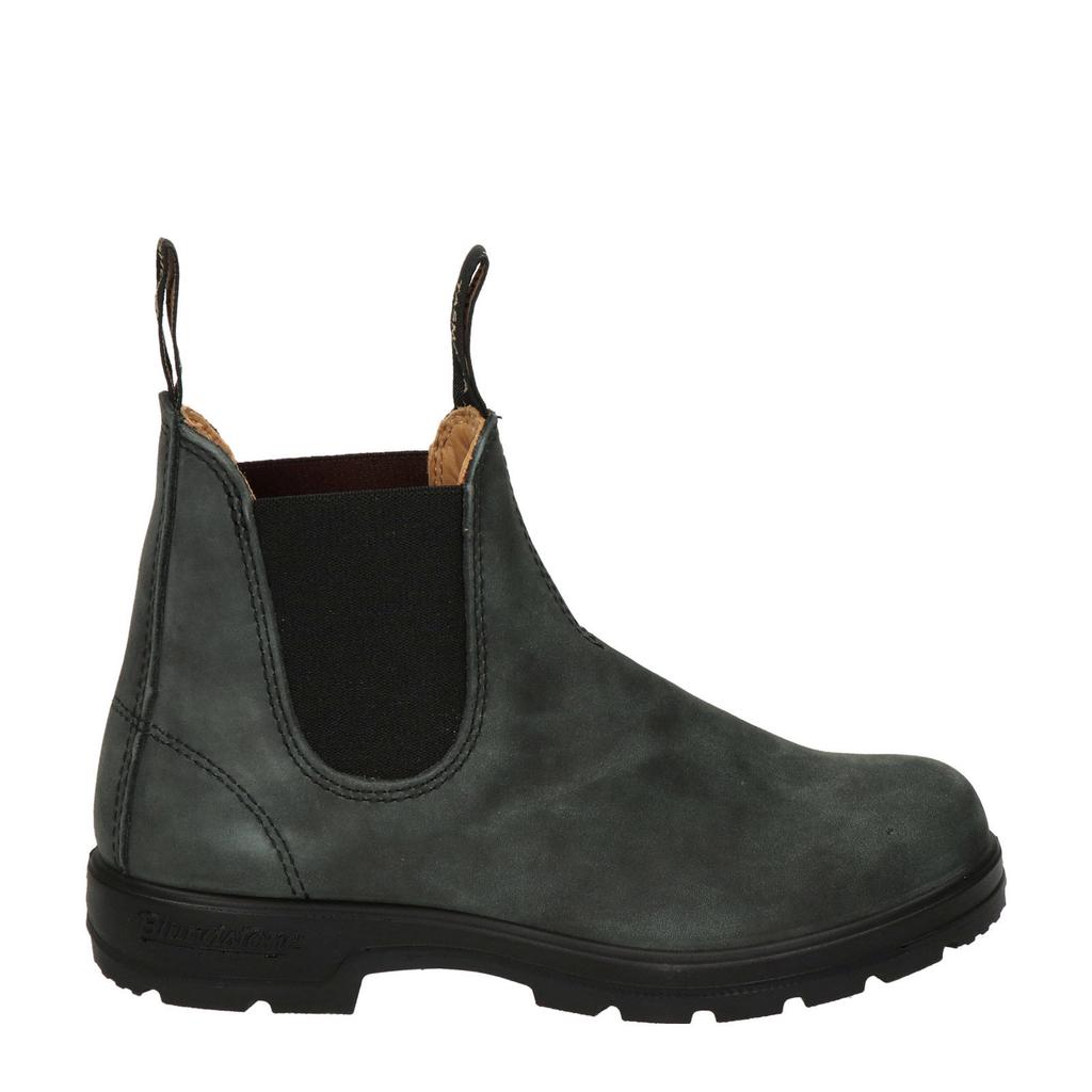 Antraciete heren Blundstone 587 nubuck chelsea boots met elastische inzet