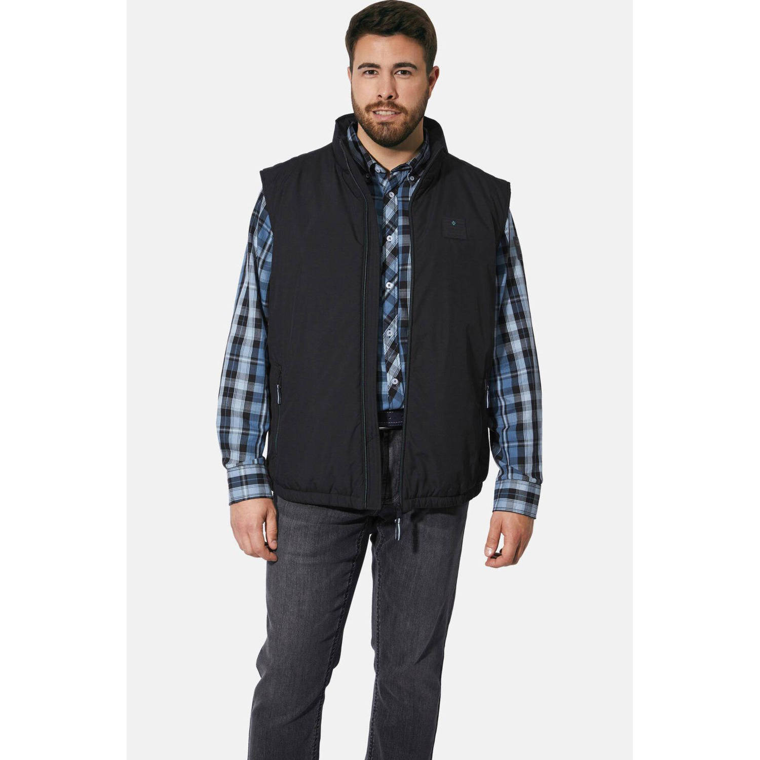 Charles Colby bodywarmer SIR WILFRIAT Plus Size zwart