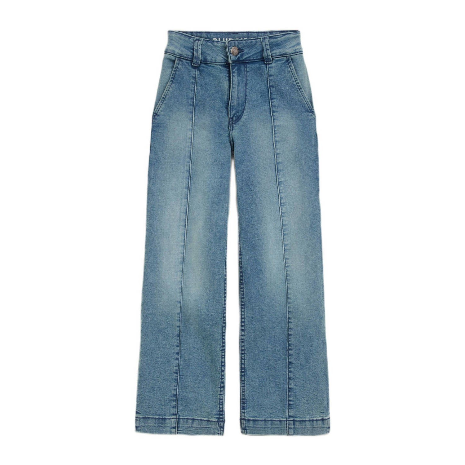 WE Fashion high waist loose fit jeans blue used denim