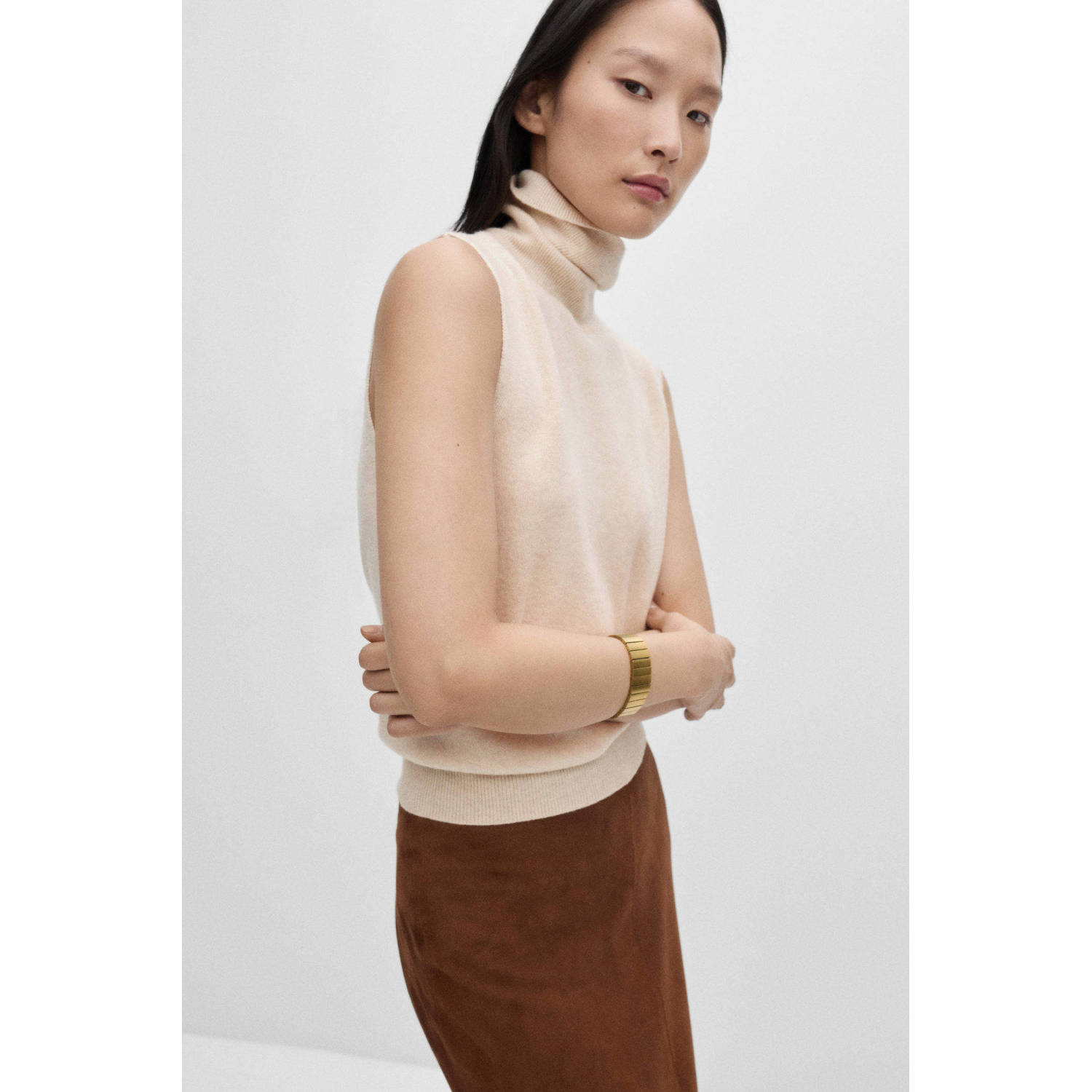 Mango wollen spencer beige