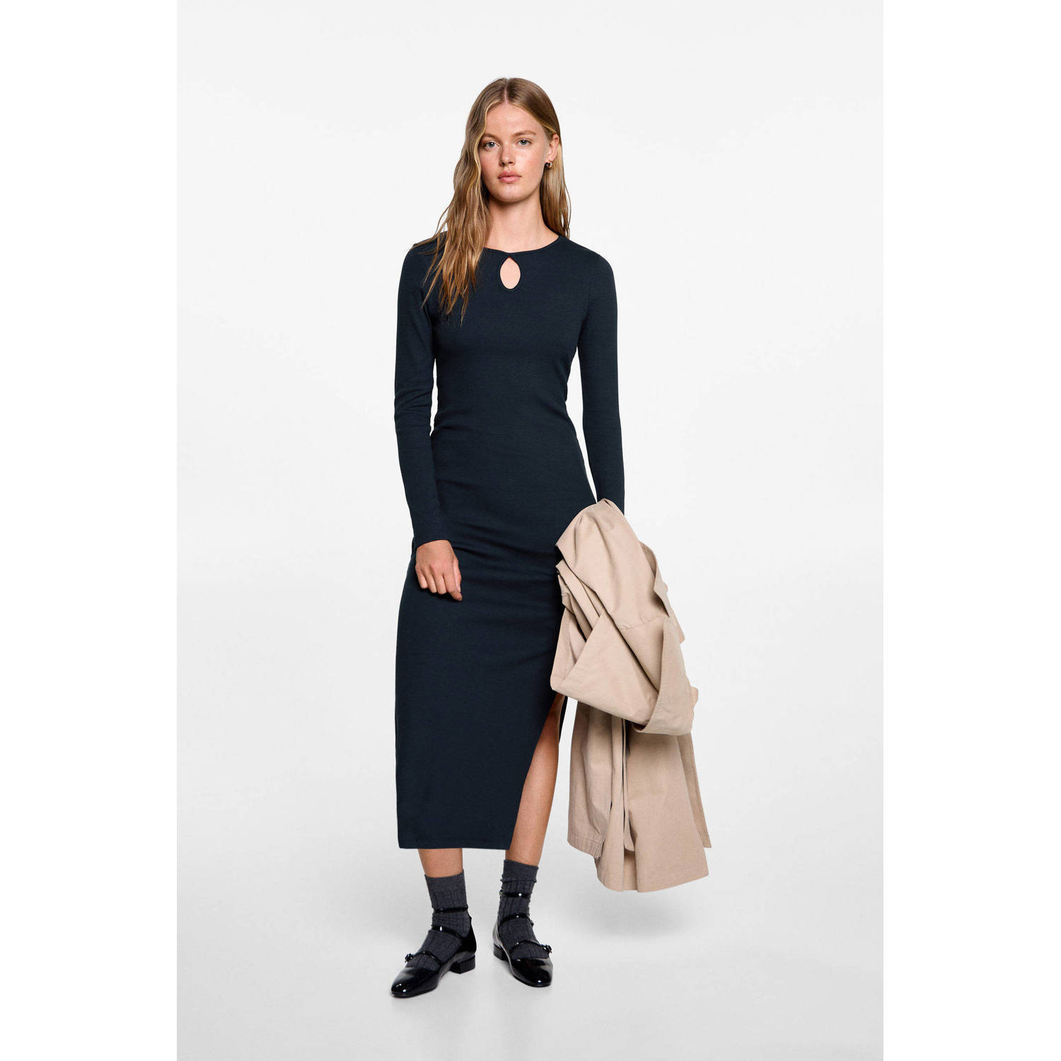 MANGO TEEN maxi jurk marine