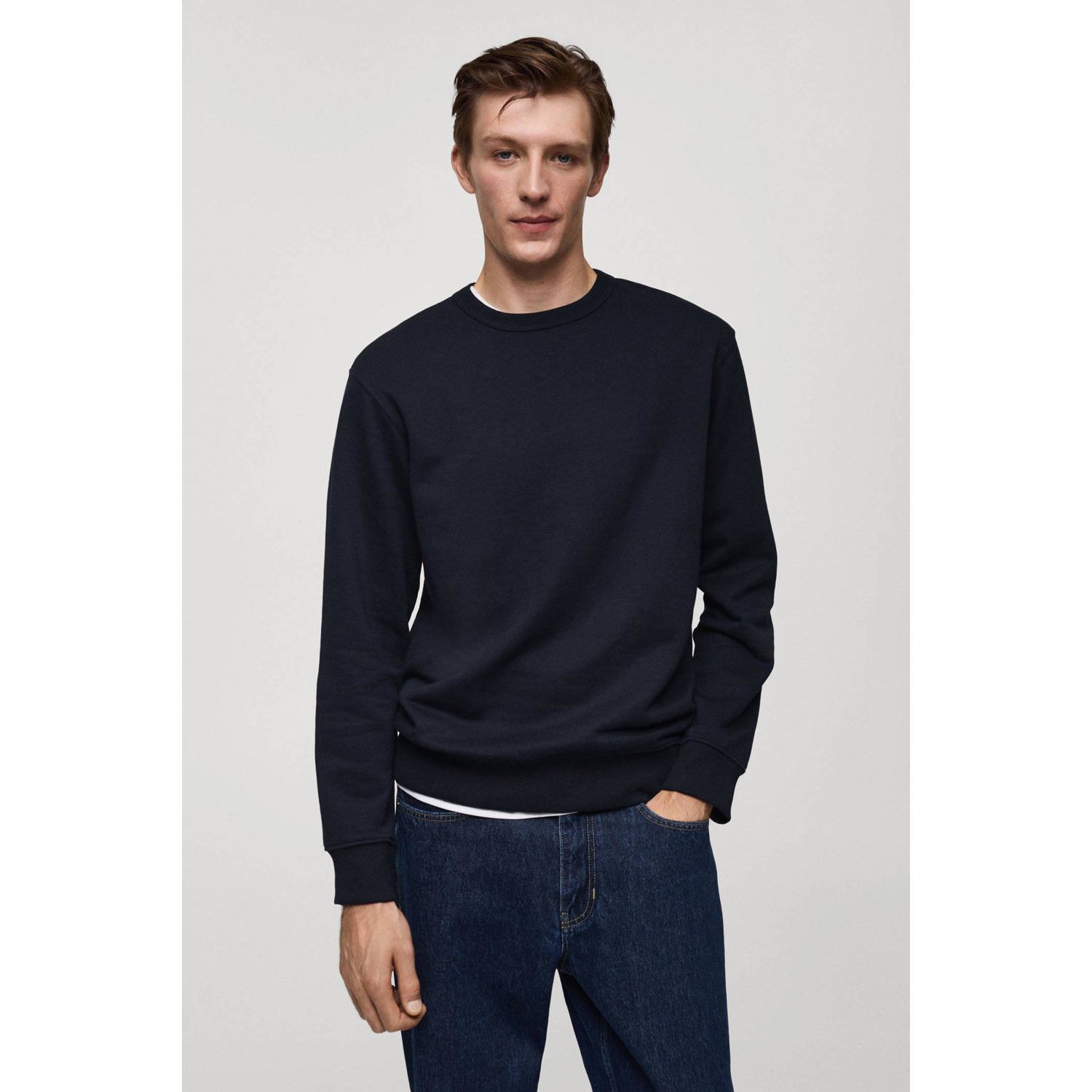 Mango Man sweater donkerblauw