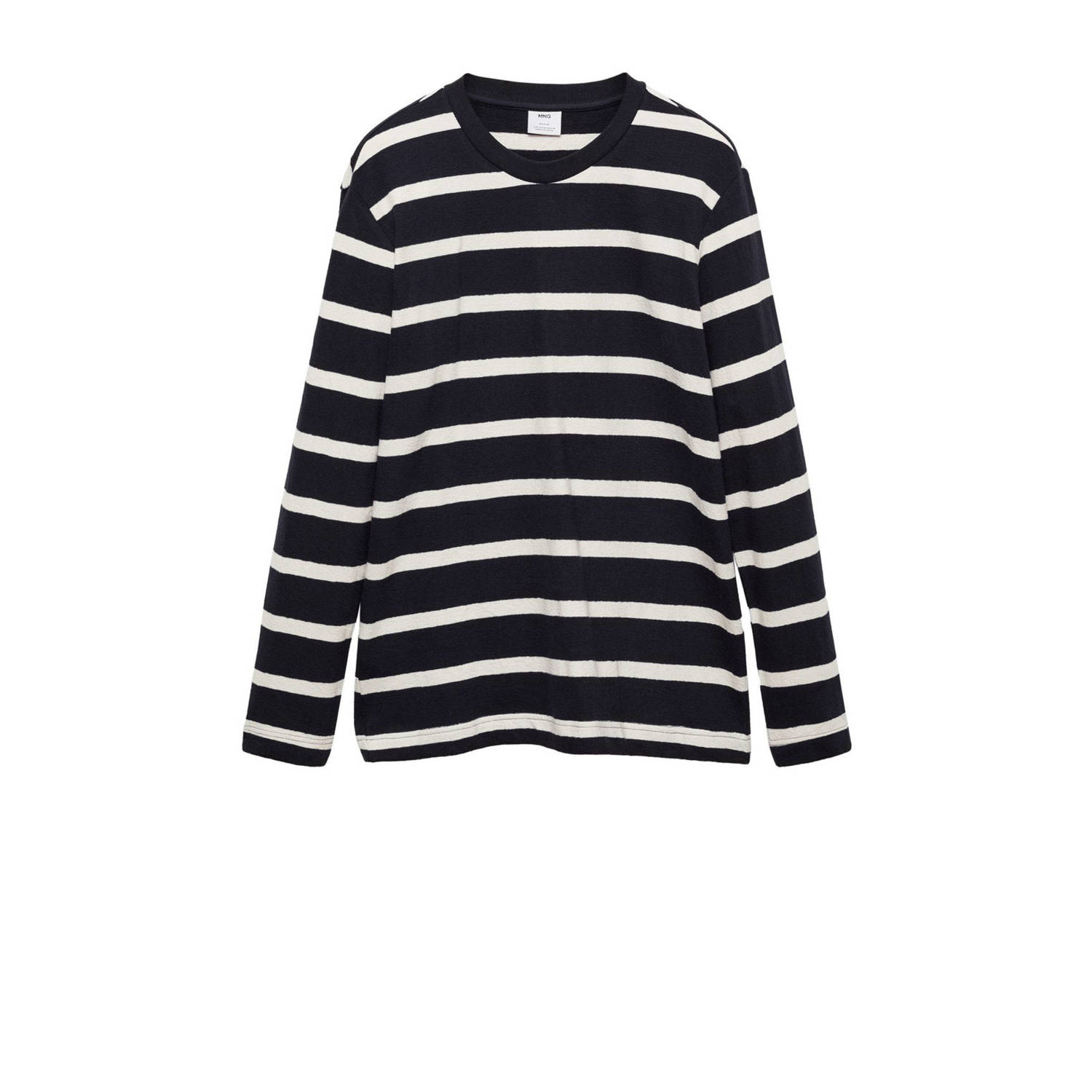 Mango Man gestreepte longsleeve marine