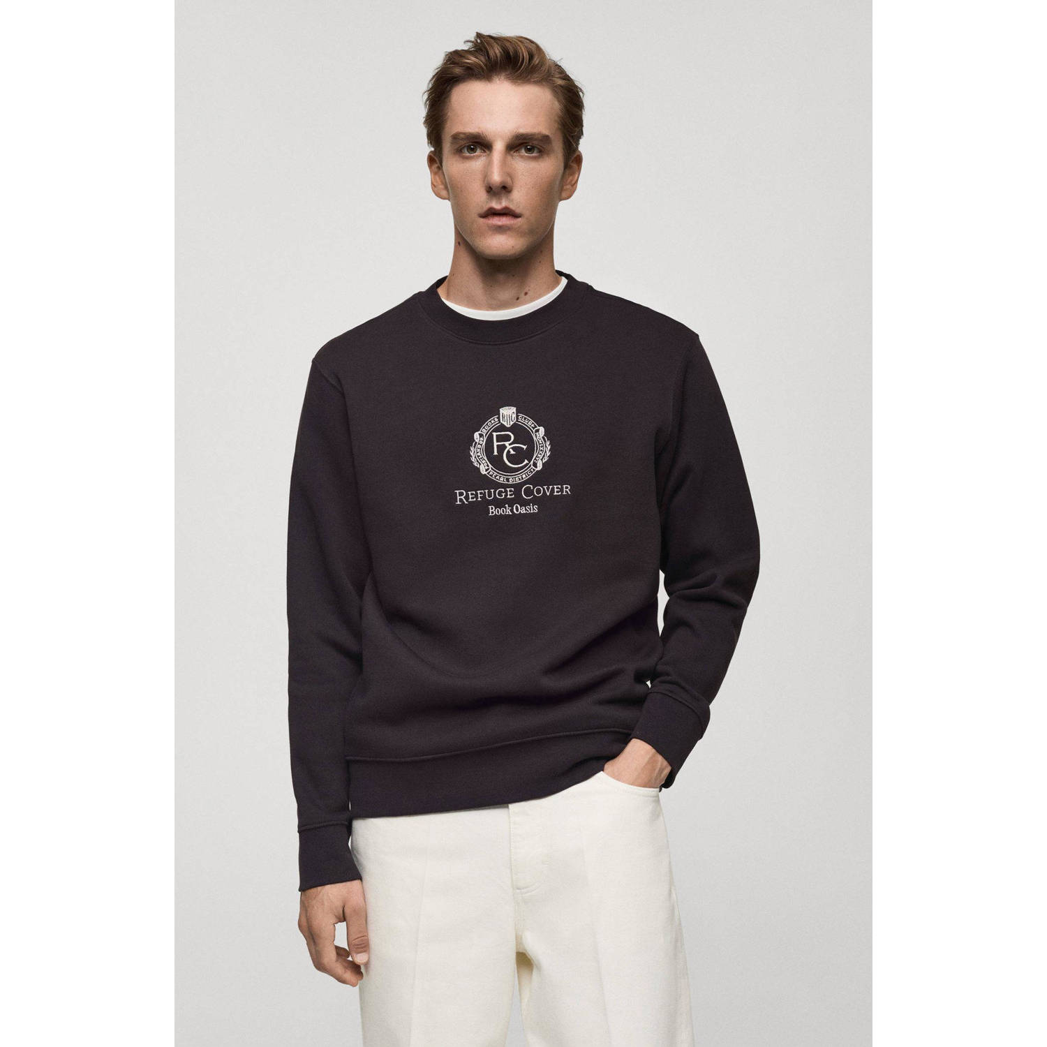 Mango Man sweater donkerpaars