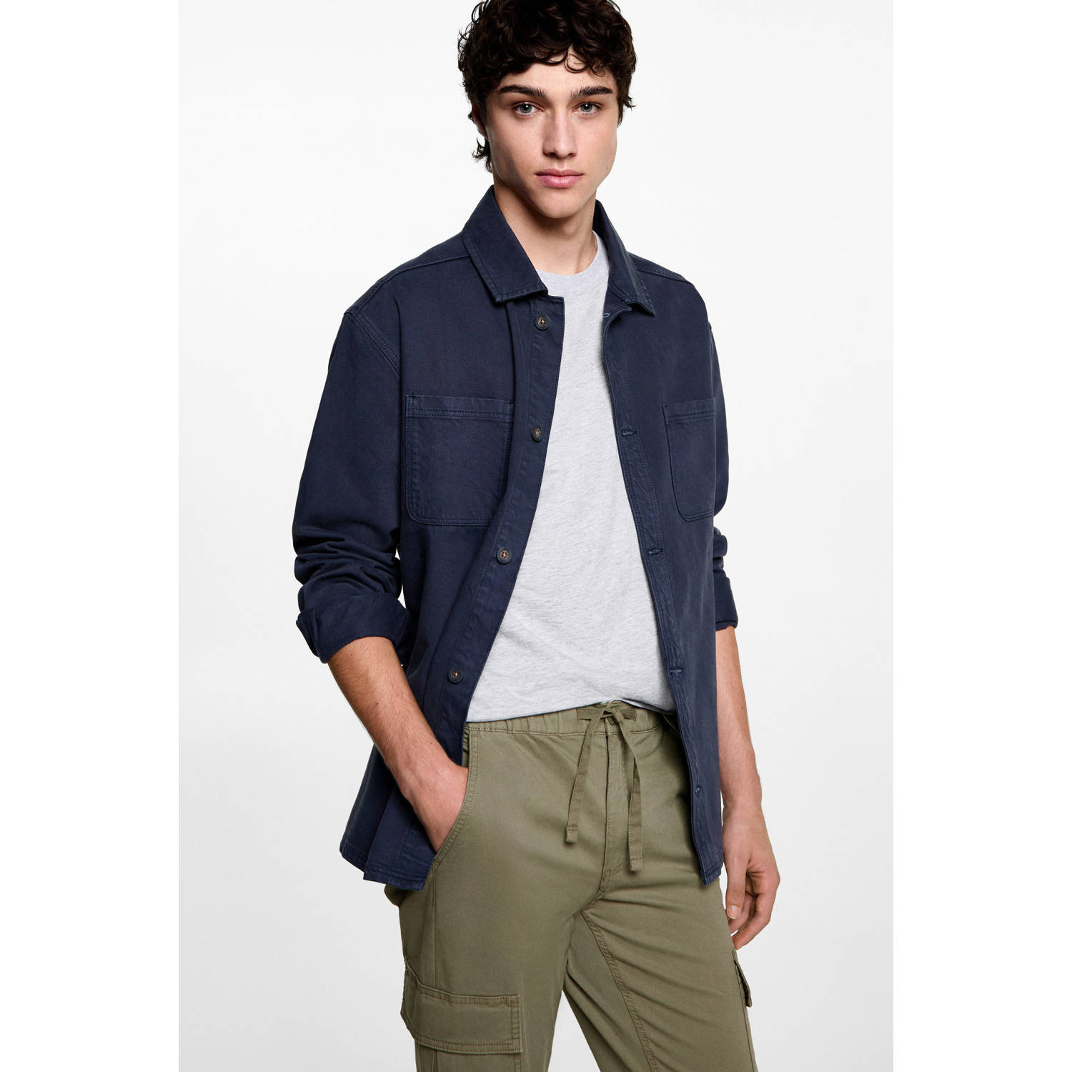MANGO TEEN cargo broek groen