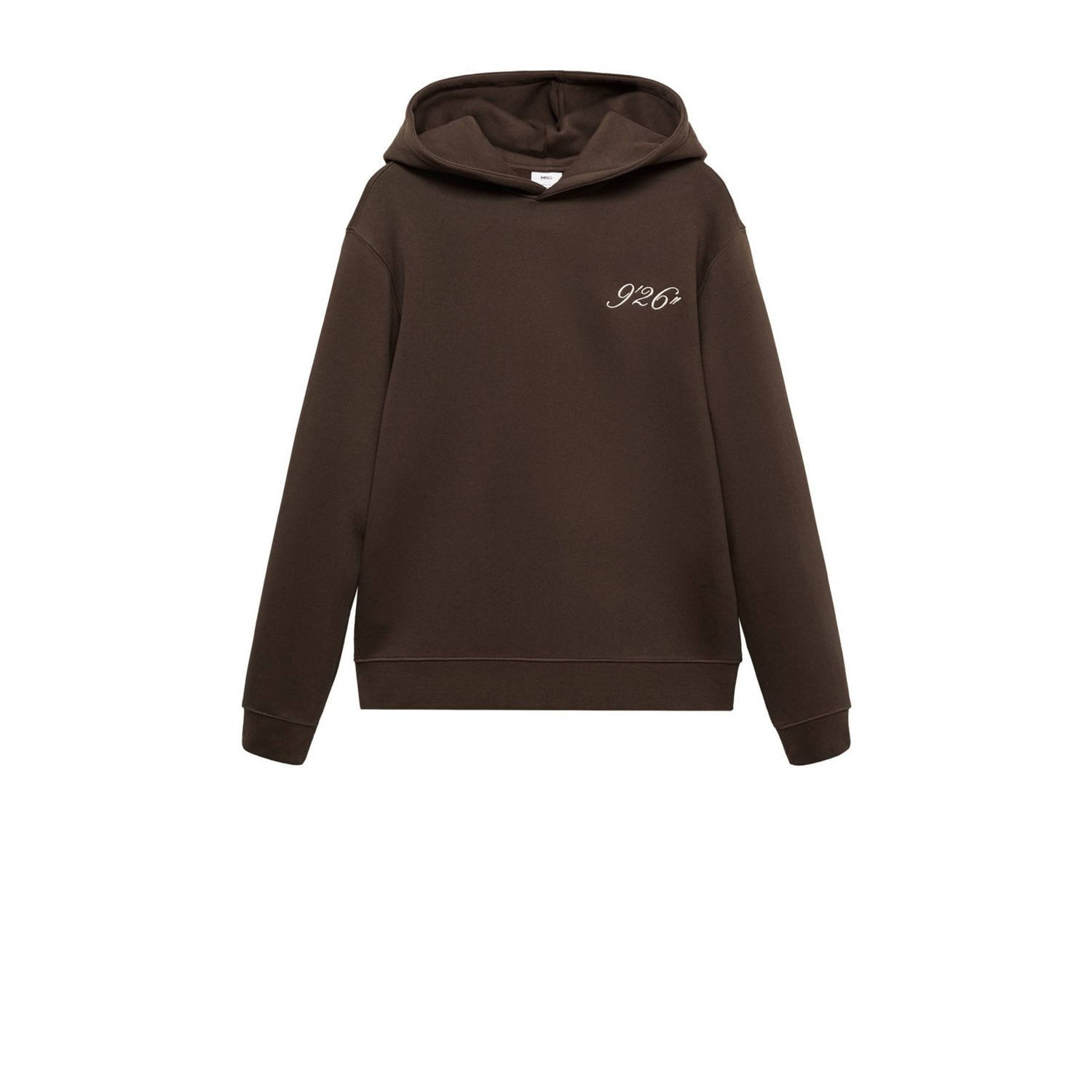 Mango Man hoodie donkerbruin