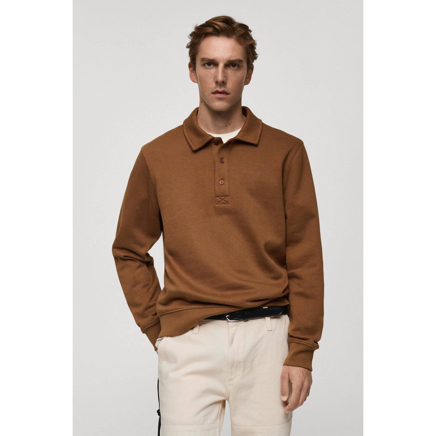 Mango Man sweater bruin