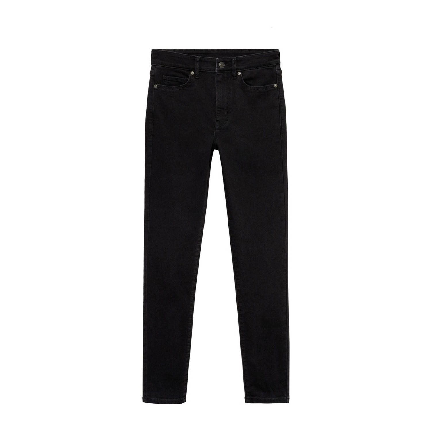 Mango high waist skinny jeans black denim