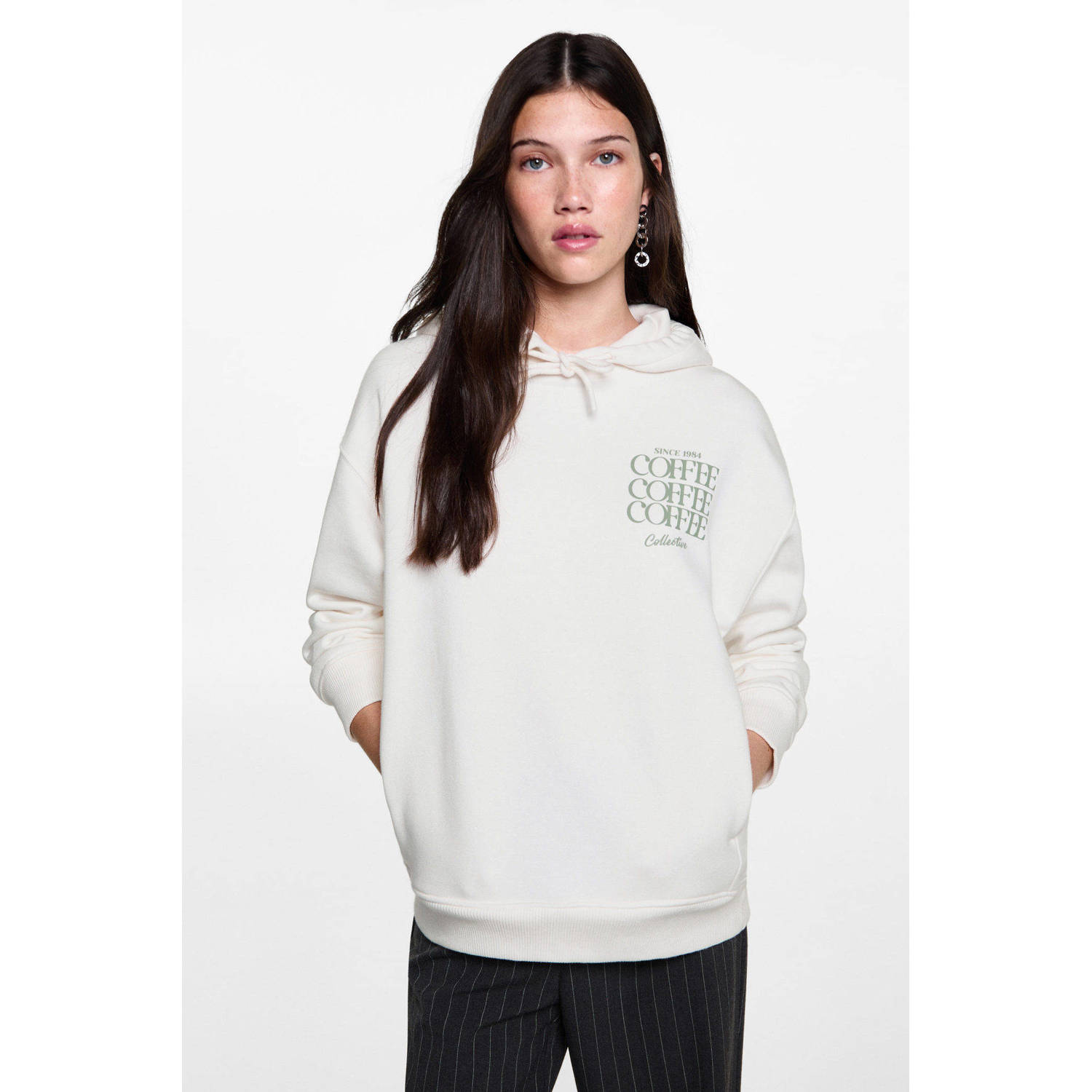 MANGO TEEN hoodie wit