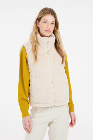 imitatiebont bodywarmer ecru