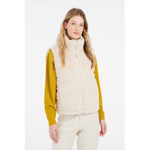 Protest imitatiebont bodywarmer ecru afbeelding